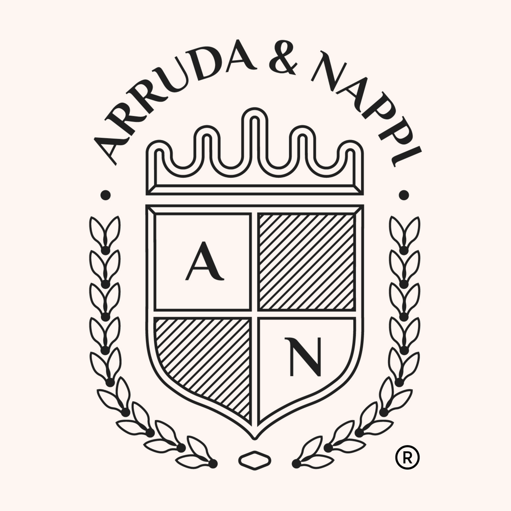 Arruda Nappi trademark logo in white background