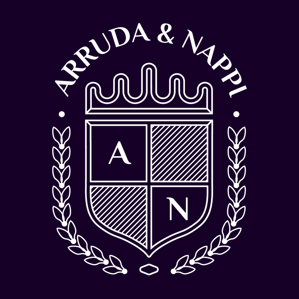 ARRUDA & NAPPI logo on purple background